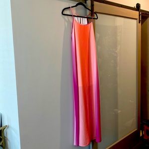 Pink ombré maxi dress
